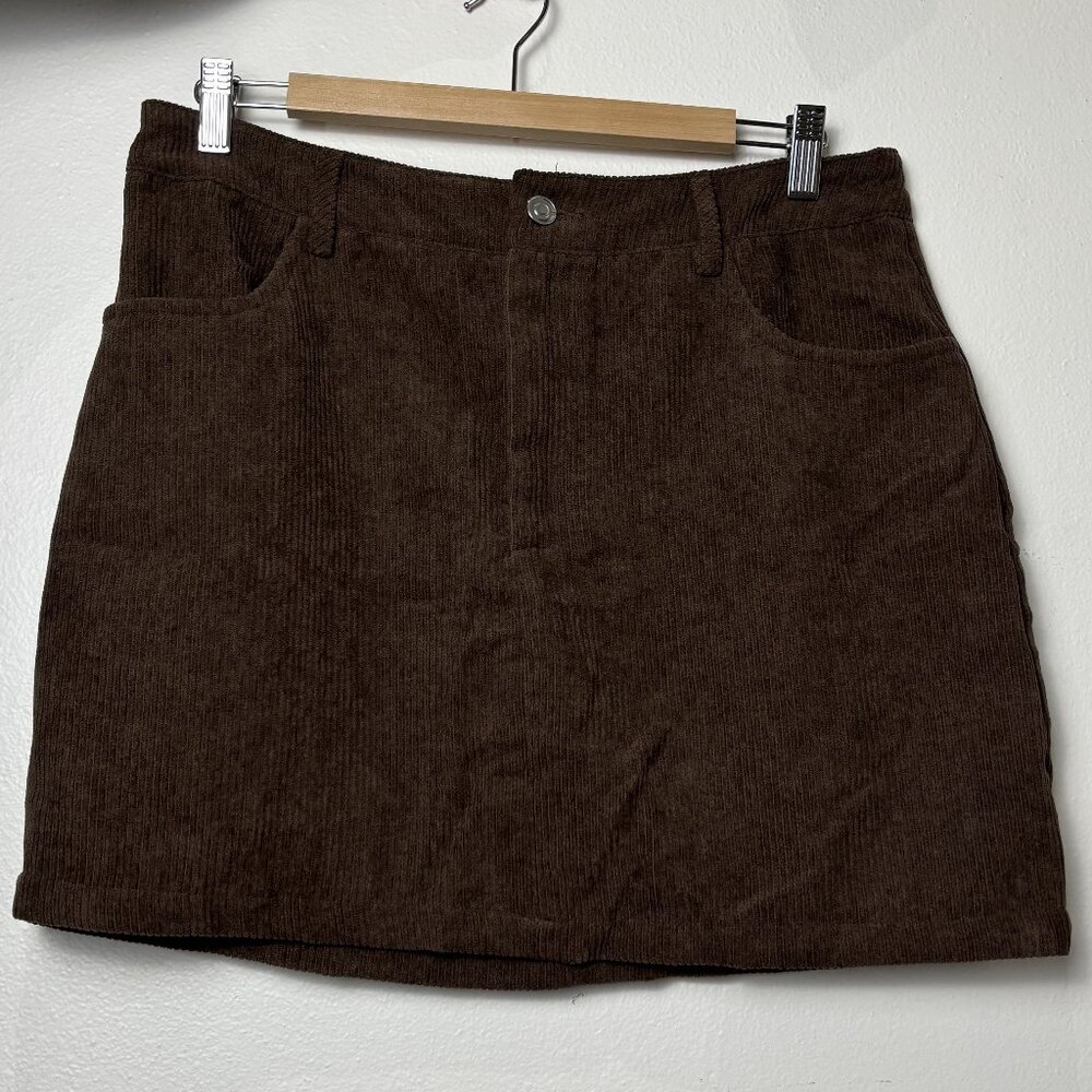 Brown Cordoroy Skirt
